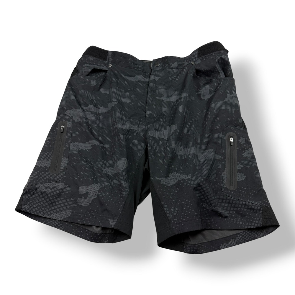 Zoic Ether Mens 3XL Black Digital Camo Mountain Bike MTB Shorts with Liner